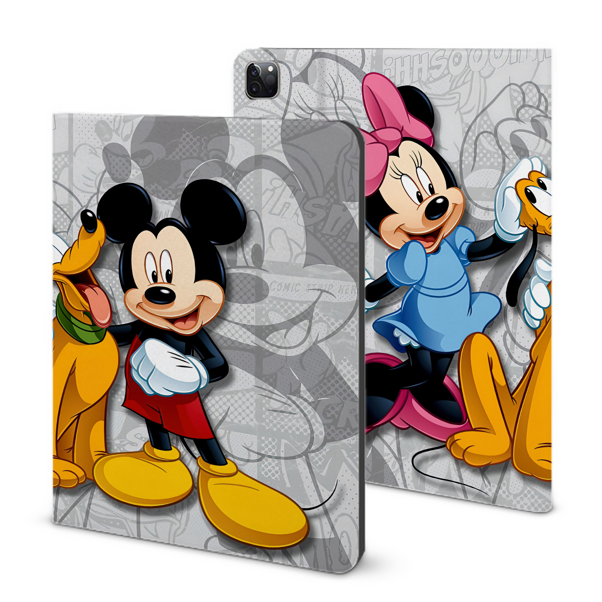 （画像用） ミッキーマウス Mickey Mouse IPad ケース ブック型 PUレザー TPU 耐衝撃 軽量 薄型 ペン収納なし 全面保護 IPad 各モデル対応